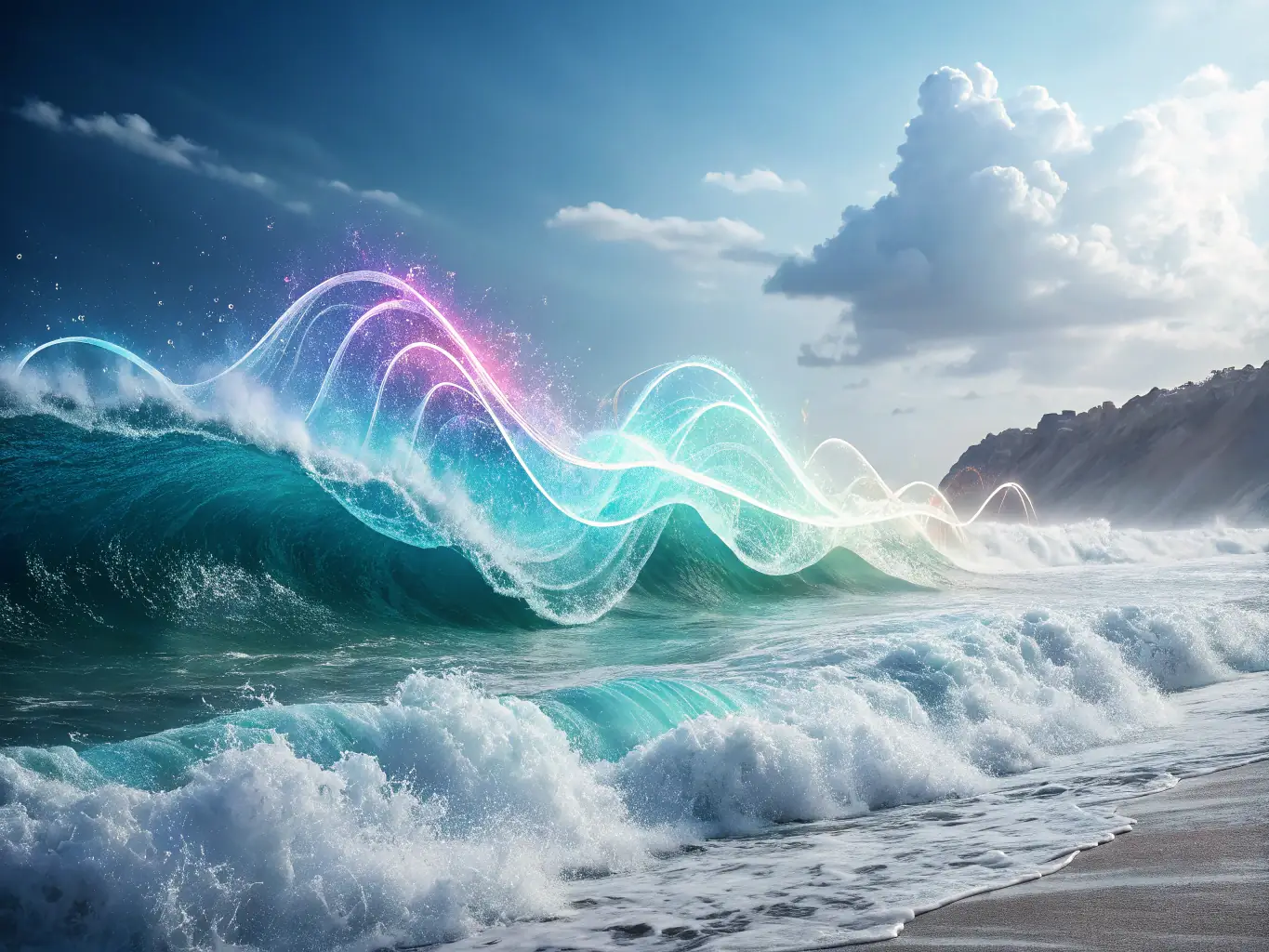 A visually striking video demonstrating voice cloning technology, featuring a side-by-side comparison of a real voice and its AI-cloned counterpart, emphasizing the accuracy and naturalness of the cloned voice.