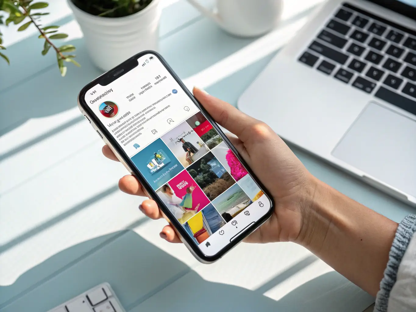 A digital illustration of a smartphone displaying a short-form video on a social media platform, with likes, comments, and shares, symbolizing the final delivery and ready-to-post status.
